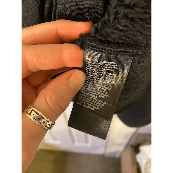 The North Face Full Zip Black Fleece Logo Jacket Pockets Casual Men's Size XL - Picture 7 of 7